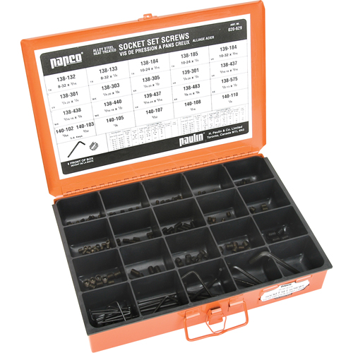 Assortiments de vis &agrave; bout cuvette &agrave; six pans creux Cam Industrial