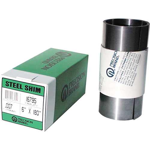 Shim Stock Rolls & Sheets, 0.001" Thickness, Steel Cam Industrial