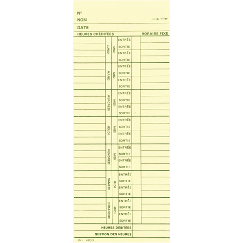 Cartes de temps Cam Industrial
