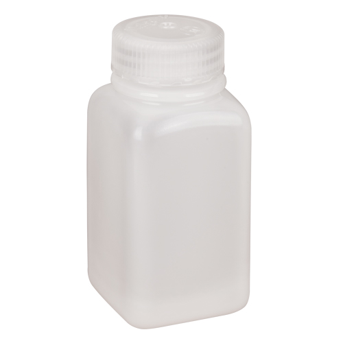 Easy-Grip Space-Saver Bottles, Square, 6 oz., Plastic Cam Industrial