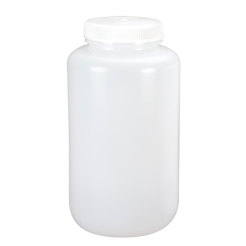 Wide-Mouth Bottles, Round, 1/2 gal., Plastic Cam Industrial