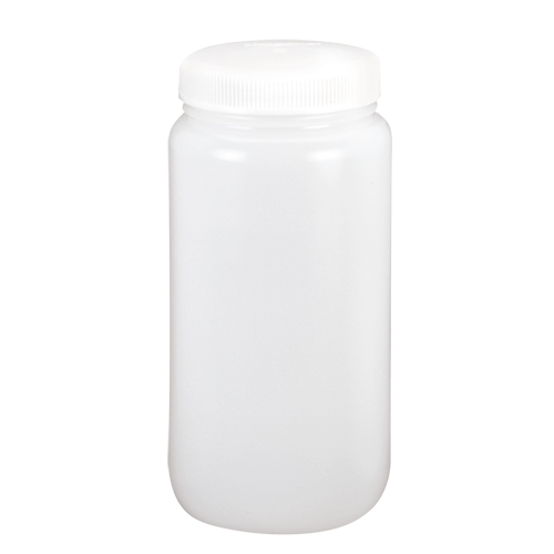 Wide-Mouth Bottles, Round, 1 gal., Plastic Cam Industrial