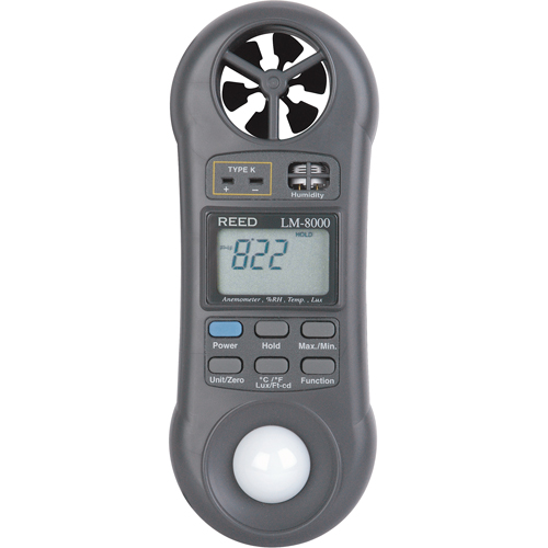 Thermo-an&eacute;mom&egrave;tre avec certificat de calibration, Sans enregistrement des donn&eacute;es, Gamme de v&eacute;locit&eacute; d'air de 0,2 - 30,0 m/sec Cam Industrial