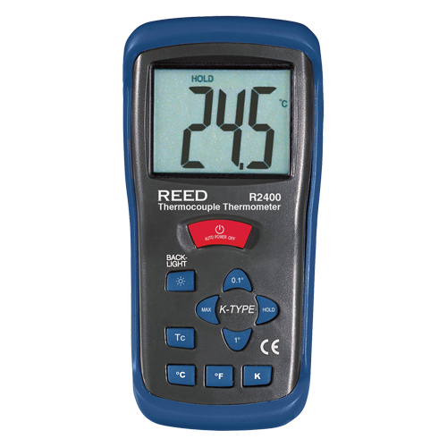 Thermom&egrave;tre &agrave; thermocouple avec certificat de calibration, Contact, Num&eacute;rique, -58-2000°F (-50-1300°C) Cam Industrial