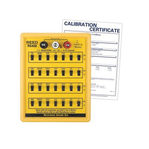 Boîte &agrave; d&eacute;cades de r&eacute;sistance avec certificat de calibration Cam Industrial