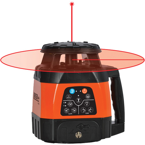Red Beam Self-Leveling Horizontal & Vertical Rotary Laser, 200' (60 m), 635 Nm Cam Industrial