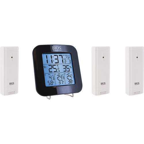 Station m&eacute;t&eacute;orologique sans fil avec 3 capteurs, Sans contact, Num&eacute;rique, 40-158°F (-40-70°C) Cam Industrial