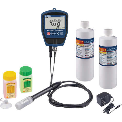 pH/mV Meter with Buffer Solution & Power Adapter Kit Cam Industrial