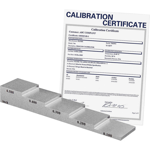 5-Step Calibration Block with ISO Certificate Cam Industrial