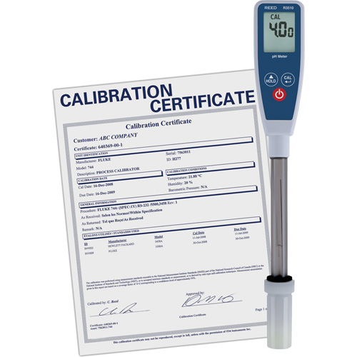 Long Stem pH Meter with Traceable Certificate Cam Industrial