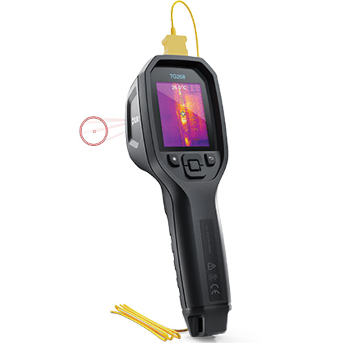 Cam&eacute;ra d'imagerie thermique IR 24:1 avec laser Bullseye et thermocouple de type K, 160 x 120 pixels, -10° - 45°C (14° - 113°F), 70 mK Cam Industrial
