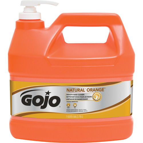 Nettoyant &agrave; mains Natural Orange, Cr&egrave;me, 3,78 L, Cruche, Agrumes/Orange Cam Industrial