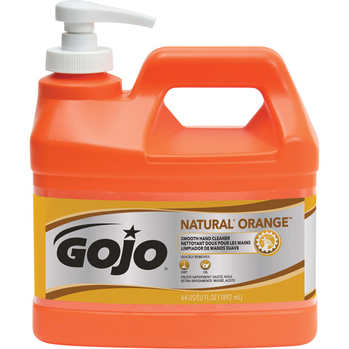 Natural Orange Hand Cleaner, Cream, 1.89 L, Pump Bottle, Citrus/Orange Cam Industrial