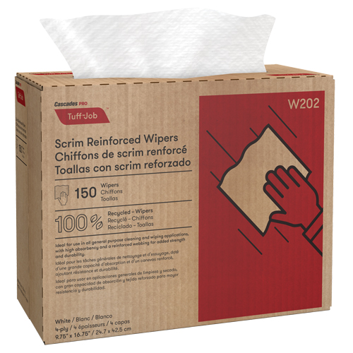 Chiffons renforc&eacute;s de canevas Pro Tuff-Job, Tout usage, 16-3/4" lo x 9-3/4" la Cam Industrial