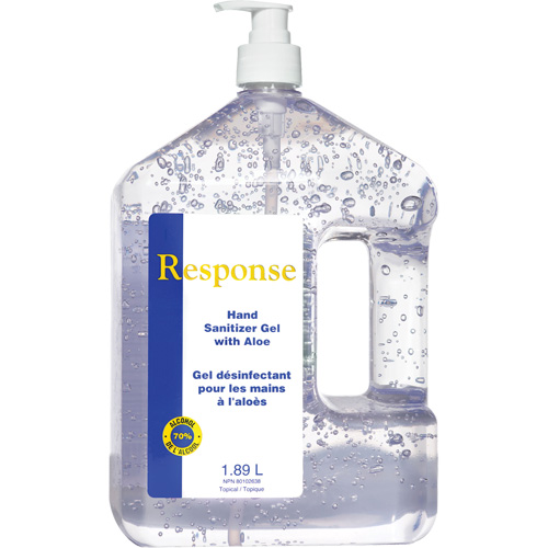 Gel d&eacute;sinfectant pour les mains &agrave; l'alo&egrave;s Response, 1890 ml, Bouteille &agrave; pompe, 70 % alcool Cam Industrial