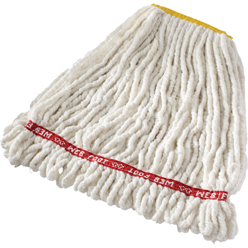 Vadrouille humide Web Foot sans r&eacute;tr&eacute;sissement, Antimicrobien, Fil, 29 oz., Style Boucle Cam Industrial