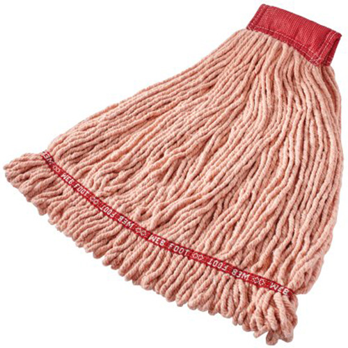 Vadrouille humide Web Foot sans r&eacute;tr&eacute;sissement, Antimicrobien, Fil, 24 oz, Style Boucle Cam Industrial