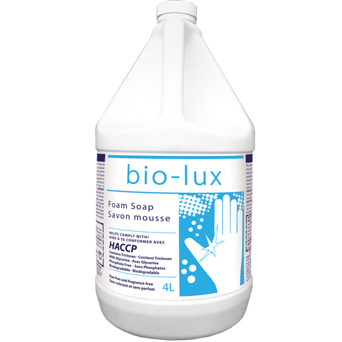 Bio-Lux Antimicrobial Soap, Foam, 4 L, Unscented Cam Industrial