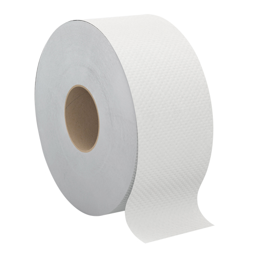 Pro Select Toilet Paper, Jumbo Roll, 2 Ply, 500' Length, White Cam Industrial
