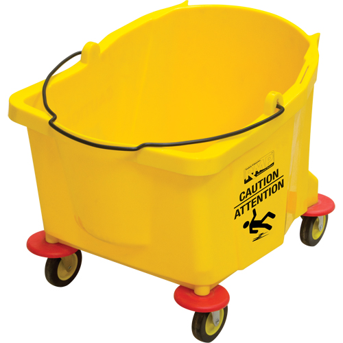 Mop Bucket, 9.5 US Gal. (38 qt.) Capacity, Yellow Cam Industrial
