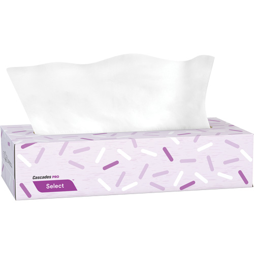 Papier-mouchoir Pro Select, 2 pli, 7,3" lo x 8,1" la, 100 feuilles/boîte Cam Industrial