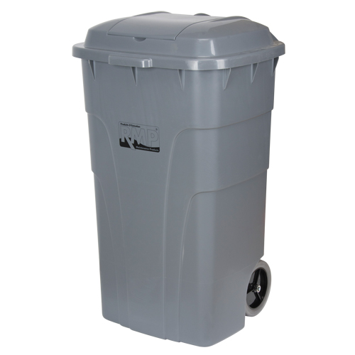 Bac d'ordures roulant, Poly&eacute;thyl&egrave;ne, 65 gal. US Cam Industrial