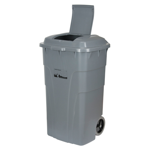 Bac d'ordures roulant, Poly&eacute;thyl&egrave;ne, 65 gal. US Cam Industrial