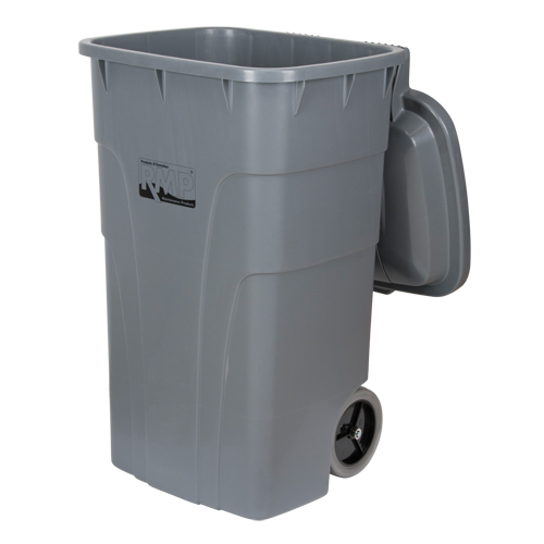 Bac d'ordures roulant, Poly&eacute;thyl&egrave;ne, 65 gal. US Cam Industrial