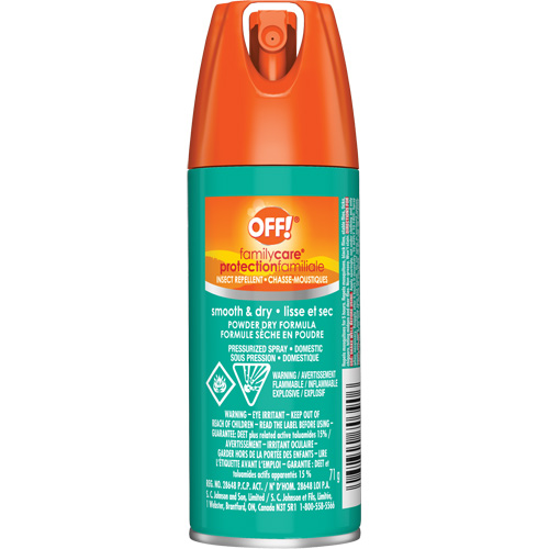 Insectifuge Off! Family Care, DEET &agrave; 15 %, A&eacute;rosol, 2,5 oz. Cam Industrial