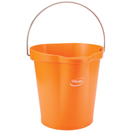 Food Hygiene Bucket, Tangerine, 3 US gal. Cam Industrial