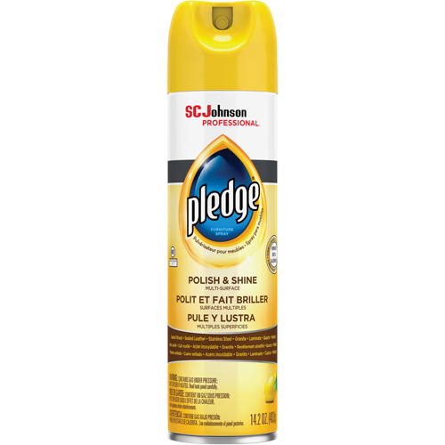 Pledge&reg; Lemon Furniture Polish, 14.2 oz., Aerosol Can Cam Industrial