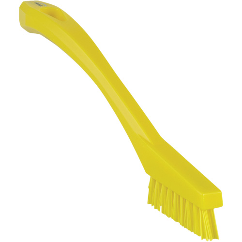 Detail Brush, Stiff Bristles, 8" Long, Yellow Cam Industrial