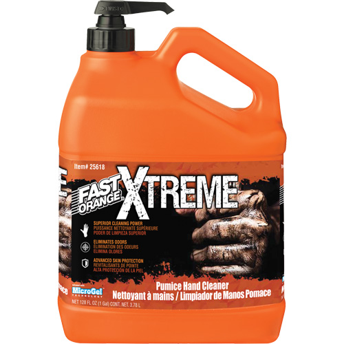 Xtreme Professional Grade Hand Cleaner, Pumice, 3.78 L, Pump Bottle, Orange Cam Industrial