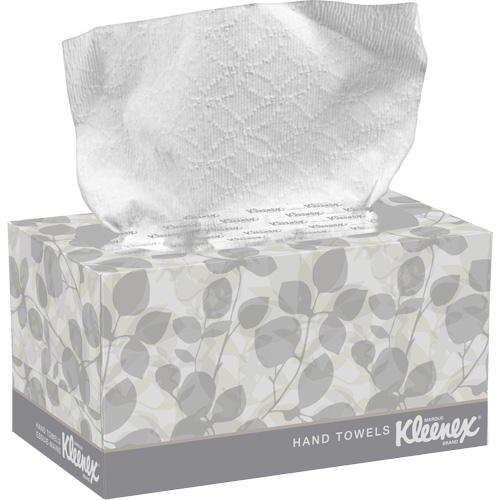 Essuie-mains Kleenex dans une boîte POP-UP*, 1 pli, 10-1/2" lo x 9" la, 120 /pqt Cam Industrial