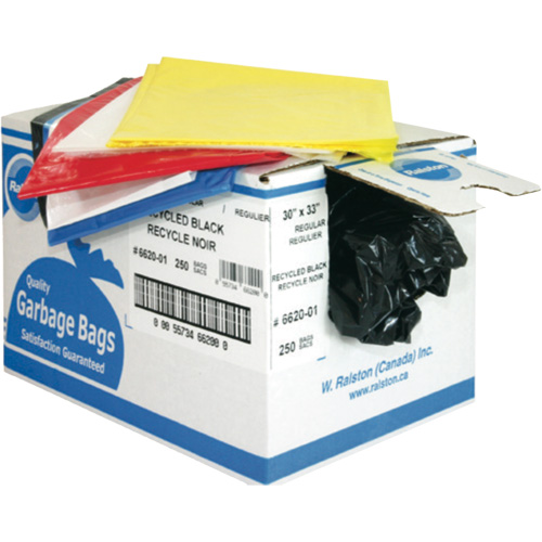 Industrial Garbage Bags, 3X Strong, 35" W x 50" L, 2.7 mils, Orange Cam Industrial