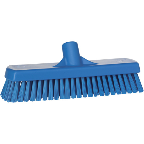 Brosse &agrave; r&eacute;curer pour planchers et murs, Crins Ferme, 12", Polyester, Bleu Cam Industrial