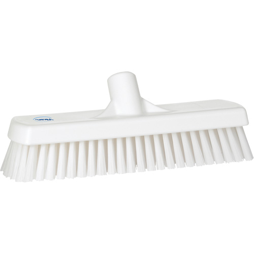 Brosse &agrave; r&eacute;curer pour planchers et murs, Crins Ferme, 12", Polyester, Blanc Cam Industrial