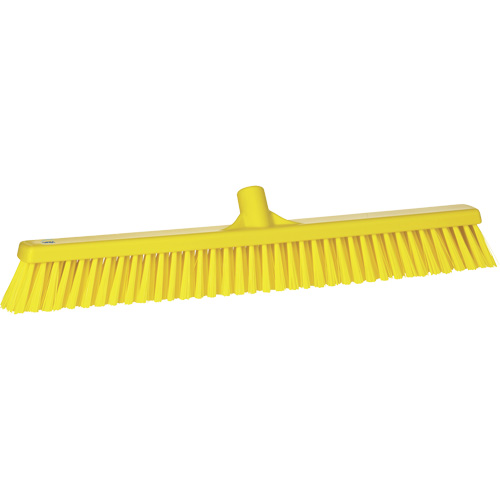 Balai-brosse &agrave; soies combin&eacute;es, Crins Cors&eacute;/Fin, 24", Polyester, Jaune Cam Industrial