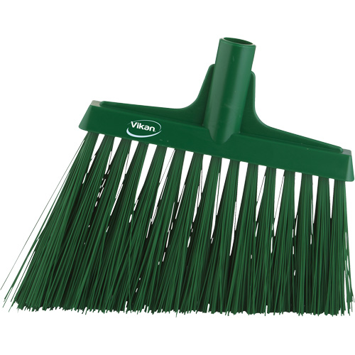 T&ecirc;te de balai oblique, Crins Extra-ferme, 12", Polyester, Vert Cam Industrial