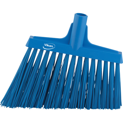 T&ecirc;te de balai oblique, Crins Extra-ferme, 12", Polyester, Bleu Cam Industrial