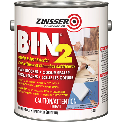 B-I-N&reg; 2 Primer, White, Very Flat, 3.78 L, Gallon Cam Industrial