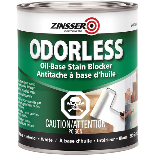 Appr&ecirc;t inodore &agrave; base d'huile qui bloque les taches, Blanc, Tr&egrave;s mat, 946 ml, Canette Cam Industrial