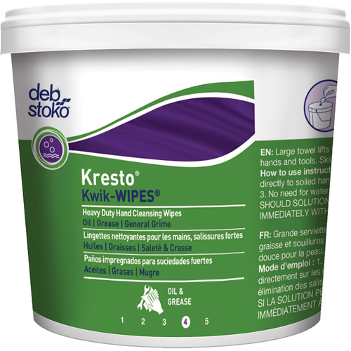 Kresto&reg; Kwik-Wipes&reg; Wipes, 130 Wipes, 12" x 10" Cam Industrial