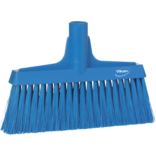 Upright Broom Head, Coarse/Fine Bristles, 10-1/4", Polyester, Blue Cam Industrial