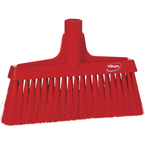 Upright Broom Head, Coarse/Fine Bristles, 10-1/4", Polyester, Red Cam Industrial