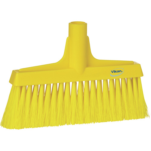 Upright Broom Head, Coarse/Fine Bristles, 10-1/4", Polyester, Yellow Cam Industrial