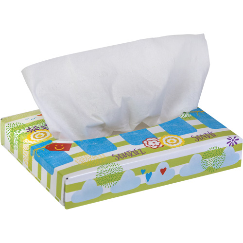 Papiers-mouchoirs pour enfants de Kleenex, 2 pli, 8,4" lo x 5,5" la, 40 feuilles/boîte Cam Industrial