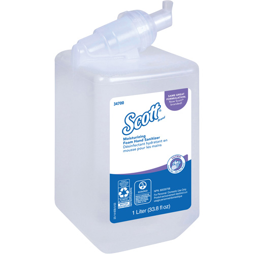 Scott&reg; Control Super Moisturizing Foam Hand Sanitizer, 1000 ml, Cartridge Refill, 70% Alcohol Cam Industrial