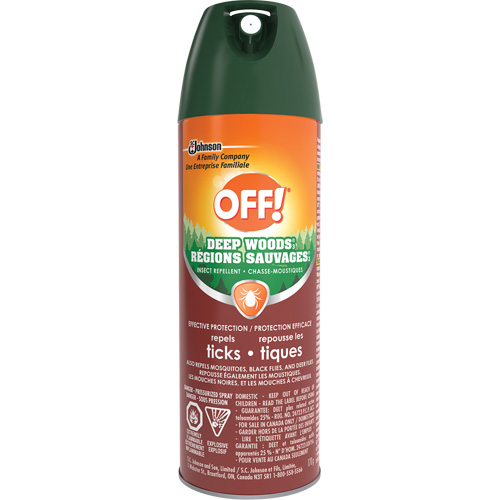 OFF! Deep Woods&reg; Tick Repellent, 25% DEET, Aerosol, 170 g Cam Industrial