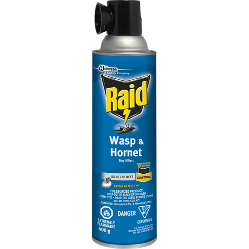 Raid&reg; Wasp & Hornet Bug Killer, 400 g, Solvent Base Cam Industrial